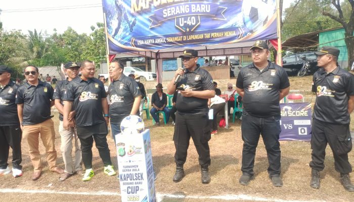 HUT Bhayangkara Ke-80, Polsek Serangbaru Gelar Turnamen Sepakbola Kapolsek Cup
